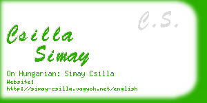 csilla simay business card